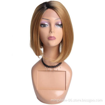 Cheap short synthetic wig, lace front synthetic wig heat resistant